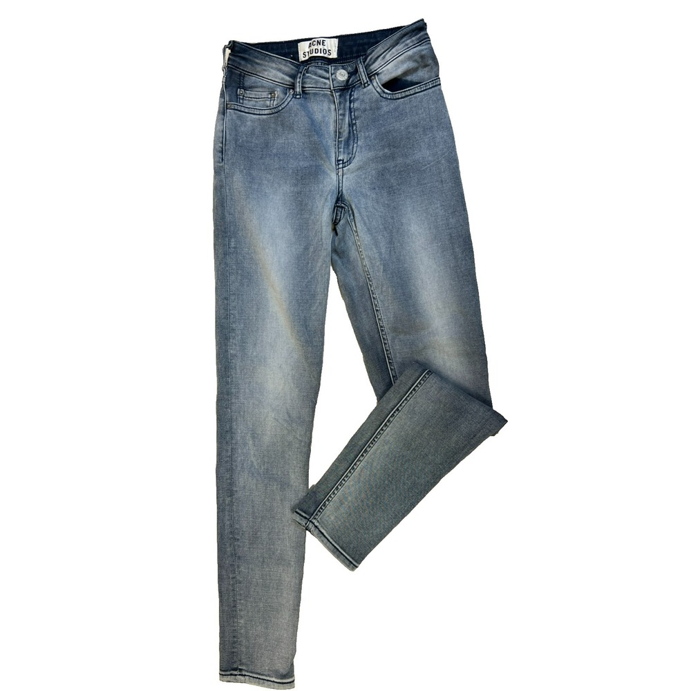 Acne Studios Skin 5 Skinny Faded Blue Cotton Elastane Denim Five Pocket SZ 24/32
